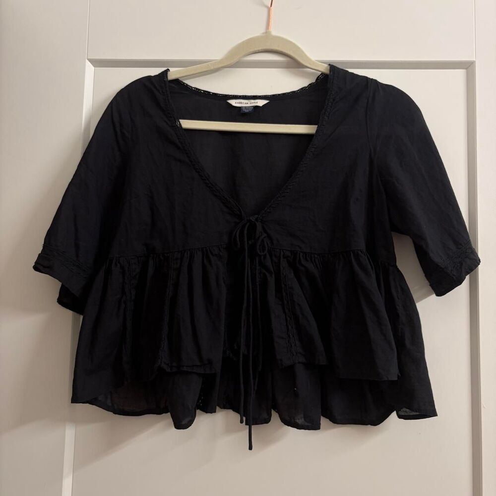 American-eagle Women's Black Blouse